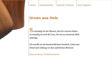Website Busse Holzurnen