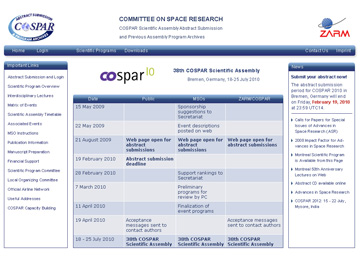 Website COSPAR