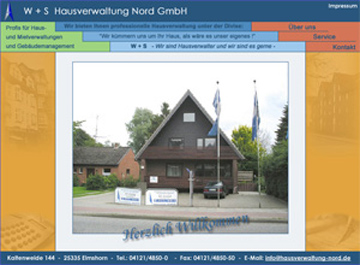 Website W + S Hausverwaltung Nord GmbH